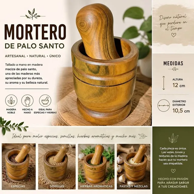 Ficha de Mortero de palo santo